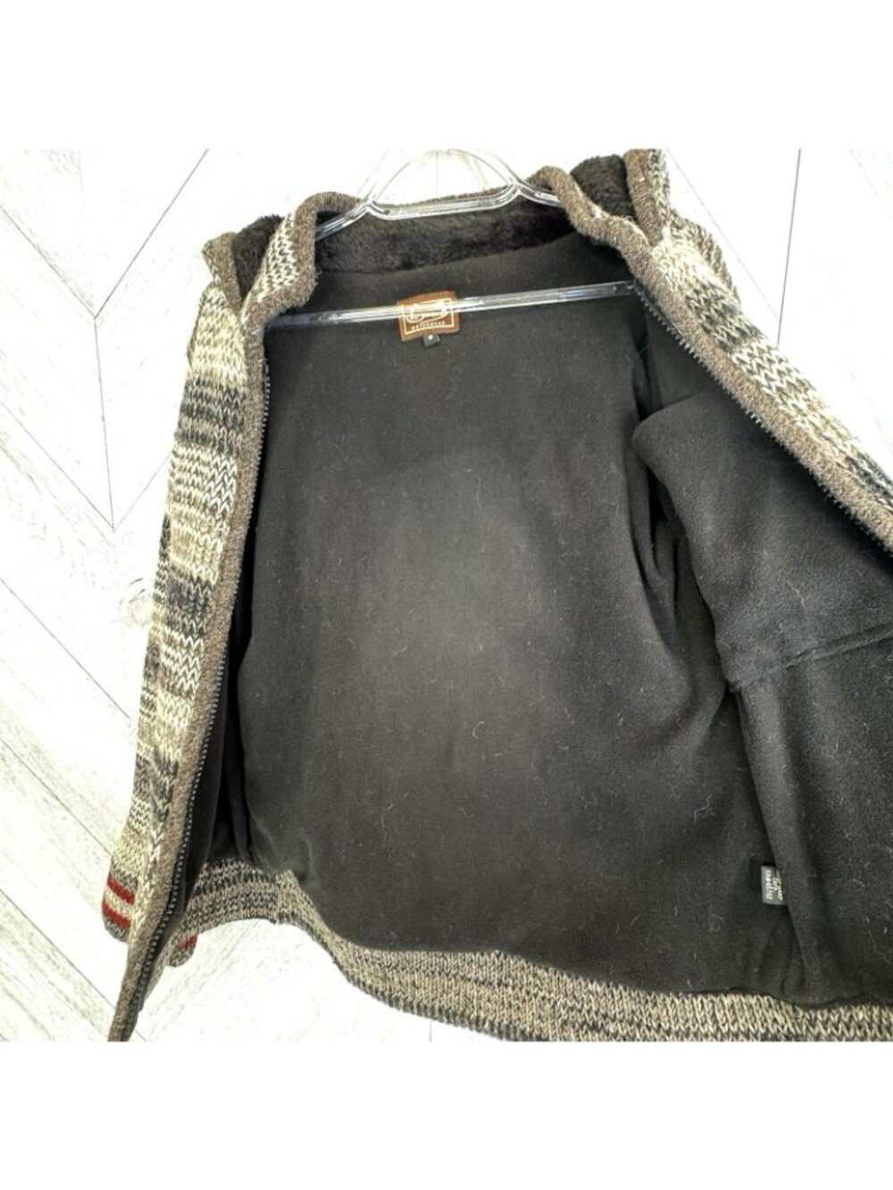 Kyber Wool Lined Full Zip Hooded Jacket Womens Size Small Kint Thick Warm - Picture 7 of 7